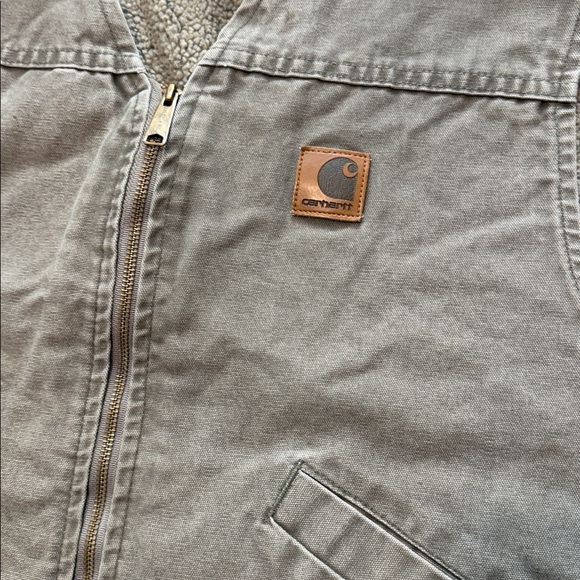 Vintage Carhartt V13DES Sherpa Lined Work Vest - Picture 3 of 6